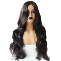 Perruque longue ondulée de 26 pouces pour femme, douce et volumineuse, avec nœuds, résistante à la chaleur, en fibre haute température, style brésilien/vietnamien pour femmes noires
