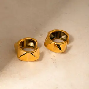 ורשל VSA1272 תכשיטי אופנה קליפס אוזן מסמרת בציפוי זהב 18 קראט נירוסטה עגילי נשים עמיד למים