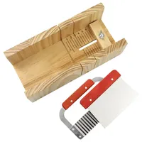 Kit de fabrication de savon, moule en silicone, fabrication artisanale, trancheuse à savon en bois réglable, kit de découpe, machine à fabriquer du savon