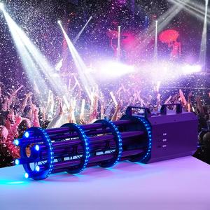 Discothèque fête confettis Machine feu d'artifice électronique Gatling mariage Led jouet papier Boom pulvérisation électrique Streamer confettis pistolet - Product Image 1