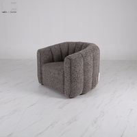 Meubles de maison modernes en velours pivotant à 360 degrés fauteuils d'appoint rembourrés pivotants pour le salon