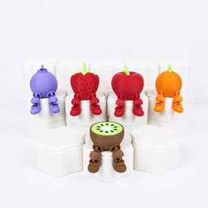 Figurines imprimées en 3D, adorable équipe de fruits, articulations mobiles, mini ornement de bureau, breloque de sac, figurine de collection, cadeau - Product Image 5