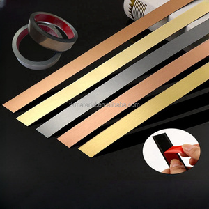 Bandes décoratives adhésives murales en acier inoxydable plat de 10 mm <span class=keywords><strong>pour</strong></span> cadre miroir, idéales <span class=keywords><strong>pour</strong></span> les murs de fond de salon moderne - Product Image 2