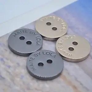 High Quality Fashion Design Custom button metal garment 2-holes buttons