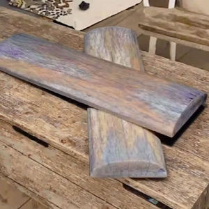 Handcrafted Carved Dyed <b>Bone</b> <b>Knife</b> <b>Handle</b> Scales Eco-Friendly Natural Craft Custom Size Folk Art Love Design - Product Image 2