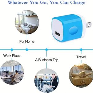 Portable Mini Cube Mobile Charger US <b>Plug</b> Home 5W Wall Charger Fast Phone <b>Adapter</b> 5v 1a Usb Charger - Product Image 5