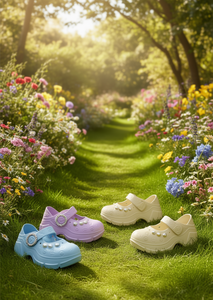 Zoccoli con perle stile Mary Jane, scarpe estive da donna e ragazza, taglia 22, suola morbida e leggera in EVA, punta chiusa - Product Image 2