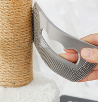 Brosse grattoir de luxe écologique pour poils d'animaux, avec peignes en laiton et acier inoxydable pour l'élimination des poils de chat et de chien