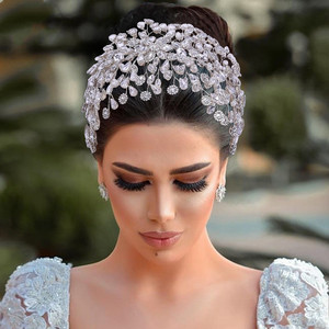 Accessoires de bijoux de cheveux de <span class=keywords><strong>mariage</strong></span> bandeaux en strass pour mariée <span class=keywords><strong>mariage</strong></span> couronne reine diadème couvre-chef de mariée - Product Image 2