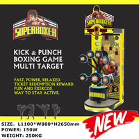 Machine de jeu de boxe électronique multi-cibles à jetons Machine de boxe de jeu d'arcade poinçonnage pour le divertissement