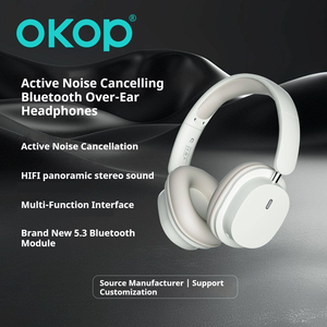 אוזניות גיימינג OKOP-H105 ANC עם חיבור 5.3, השהייה נמוכה במיוחד, חיי סוללה ארוכים במיוחד (15-20 שעות), עיצוב על-אוזן, עמידות למים לספורט - Product Image 1