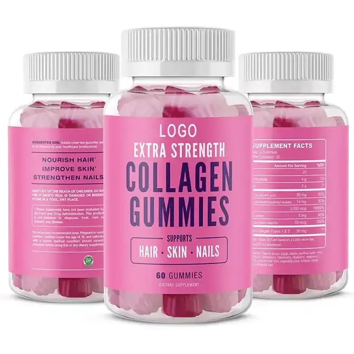 Advanced Formula Hydrolyzed Collagen Peptide Filled Gummies Slim Supplement Improve Beauty and Anti Aging