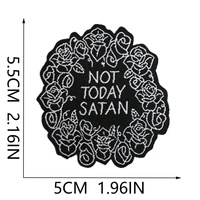 Écusson tissé personnalisé de style vintage découpé au laser Écusson tissé de logo de couture de haute qualité insigne tissé de style foncé pour chapeau