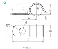 Collier de serrage en U simple face pour selle et fixation de tube, pour usage équestre et industriel