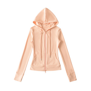 Jaqueta Cardigã Feminina Spice Girls Fina e Elegante com Capuz e Gola Alta, Forro de Inverno, Cordão Ajustável, Cor Sólida, Estilo Coringa - Product Image 5