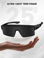 Lamicall BCPE05 – Lunettes de soleil polarisées pour myopes, protection UV400, lunettes de cyclisme réglables pour VTT