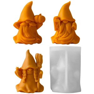 Molde de Silicona Reutilizable, No Tóxico y de Grado Alimenticio, con Diseño de Gnomo Sin Rostro para Halloween, Ideal para Velas y Estatuas de Yeso - Product Image 3