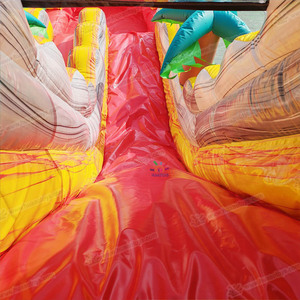 สไลเดอร์<span class=keywords><strong>เป่า</strong></span><span class=keywords><strong>ลม</strong></span>สำหรับเด็กและผู้ใหญ่แบบเป่าลมรูปสวนหลังบ้านเกรดเชิงพาณิชย์แบบ T-Rex Jungle - Product Image 3