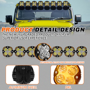 Thanh đèn LED <span class=keywords><strong>DRL</strong></span> mô-đun siêu sáng 22/42/52 inch, đèn sương mù, đèn chiếu xa lắp trên giá nóc xe địa hình, dành cho xe UTV, ô tô, xe địa hình 4x4 - Product Image 6