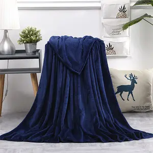 100% Polyester Custom Designed King Size thick flannel fleece blanket shawl for home