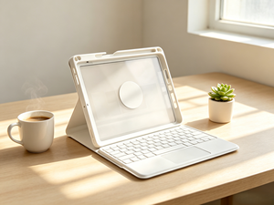 Étui clavier magnétique blanc avec pavé tactile pour <span class=keywords><strong>iPad</strong></span> 10e génération et <span class=keywords><strong>iPad</strong></span> Air 4/5/6 10,9 pouces, rotatif à 360° - Product Image 4