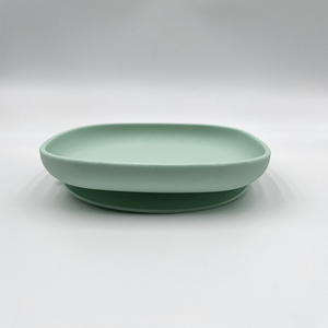 Sevimli Kare Silikon Vakumlu Bebek Tabak Setleri, Yumuşak Kaşık ile, Çocuklar İçin Mikrodalgada Kullanılabilir - Product Image 6