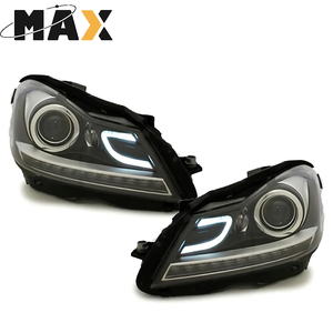 Pièces automobiles, phare avant LED compatible avec Mercedes Benz <span class=keywords><strong>Classe</strong></span> C W204 2011-<span class=keywords><strong>2014</strong></span>, gauche 2048203539, droite 204820639 - Product Image 1