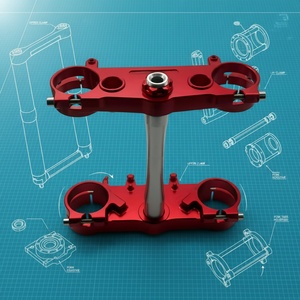 Abrazaderas Triples de Aleación de Aluminio Billet CNC de Alta Calidad Personalizadas para Motocicleta, Motocross, Carreras, Modificación/Actualización para CRF 250R - Product Image 1