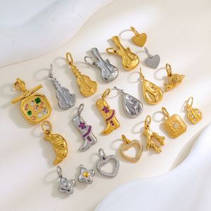 จี้ซิทรินสุดพิเศษ สั่งซื้อขั้นต่ำน้อย ประดับด้วยหินเทอร์ควอยซ์ ดีไซน์สองสี - Product Image 5