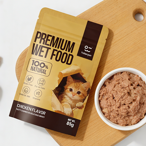 Nourriture humide pour animaux de compagnie en sachet, en <span class=keywords><strong>mousse</strong></span>, pour chiots et chatons, riche en protéines, à hacher et à coller, en conserve, en sachet, en gelée - Product Image 1