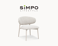 SIMPOLIFESTYLE Ensemble de salle à manger extérieur moderne et léger de qualité supérieure pour usage hospitalier, avec cadre en aluminium et tabourets de bar en tissu imperméable