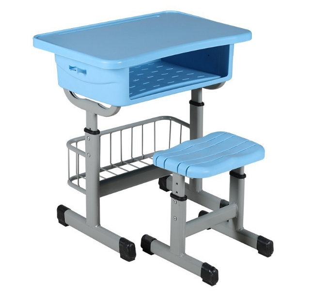 Household Adjustable ABS Plastic Writing Desk Chair Combination for Primary and Secondary School Students Tutorial Class