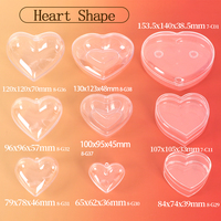 WEISHENG Vente en gros de pendentifs en plastique remplissables DIY en forme de cœur et d'étoile, boîte transparente en acrylique pour bonbons et chocolats