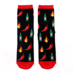 Chaussettes en coton drôles pour hommes et femmes, piment rouge épicé, pour les amateurs de cuisine, prix de concours de cuisine au piment, cadeaux de fête - Product Image 2