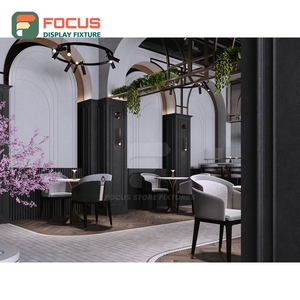 Vitrine à café grand format en bois avec façade en verre, étagère de présentation pour la vente au détail, vitrine pour torréfaction de café - Product Image 4