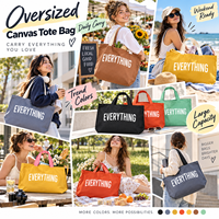 Sac fourre-tout en toile multi-compartiments, grande capacité, coutures robustes, 7 couleurs, marque privée