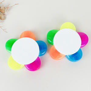 ปากกาเรืองแสงดอกทานตะวัน5สีปากกาทำเครื่องหมายหัวเอียงปากกาสีลูกกวาดวาดเส้นพร้อมโลโก้ที่กำหนดเอง - Product Image 2