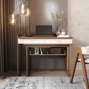 Escritorio de computadora moderno en forma de L de SENYU, de madera, con cajones y estantería para estación de trabajo en el hogar/oficina. - Product Image 2
