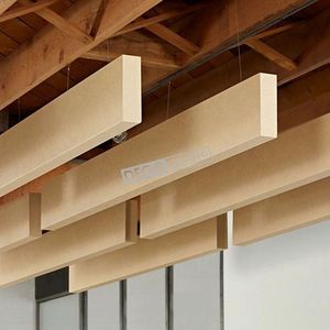 Panneaux Acoustiques Verticaux en <span class=keywords><strong>Laine</strong></span> <span class=keywords><strong>de</strong></span> Verre à <span class=keywords><strong>Prix</strong></span> d'Usine pour la Décoration <span class=keywords><strong>de</strong></span> Salles et <span class=keywords><strong>de</strong></span> Boutiques, Installation Verticale pour Espaces Ouverts - Product Image 1