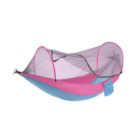 Hamac en nylon haute résistance pour deux personnes, portable, avec sangles pour arbres, pour les aventures en plein air et le jardin