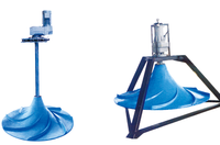 Hyperboloïde Mélangeur Hypercage Agitateur Double Vitesse Wave Maker Aérateur pour Étang À Poissons Oxygène Flottant Machines De Traitement De L'eau
