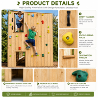 Structures d'escalade extérieures pour la maternelle, meubles résistants aux intempéries, en bois massif durable, pour enfants, garderies, aires de jeux, gymnases