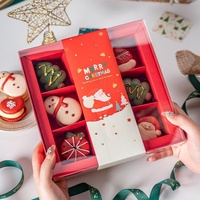 Dossiers carrés de luxe personnalisés en matériaux recyclés écologiques avec gaufrage et fermeture magnétique pour biscuits de Noël, bonbons et sushis