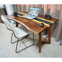 Art minimaliste Table de bonne qualité Table en résine époxy Table de rivière en bois massif 100%