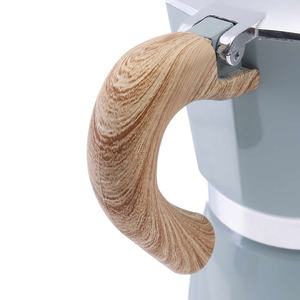 Cafetera expreso clásica profesional de aluminio, <span class=keywords><strong>Moka</strong></span> italiana con mango de madera - Product Image 4