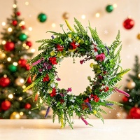 Guirlande décorative en plastique écologique de haute qualité UMIND, faite à la main, 35/40/45/50 cm, pour l'extérieur, Noël et autres activités