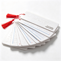 Carte d'apprentissage et de formation en braille pliable en PVC avec points en relief et impression claire pour les aveugles/malvoyants - Xiao Yao