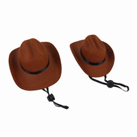 Mini-chapeaux de cowboy ajustables pour animaux de compagnie, déguisement amusant pour chien, idéal pour l'été, les fêtes ou Halloween