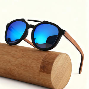 Lunettes de soleil à monture en bois, forme ovale, verres polarisés UV400, unisexe, protection solaire, voyage, conduite, mode W3082 - Product Image 2