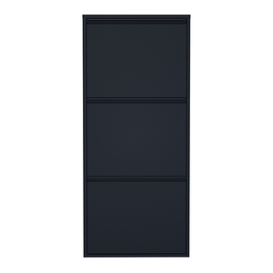 Armoire à <span class=keywords><strong>chaussures</strong></span> en acier noir Durable de haute qualité 3 tiroirs avec tiroir à rabat pour la maison salon stockage de <span class=keywords><strong>chaussures</strong></span> de Style moderne - Product Image 1